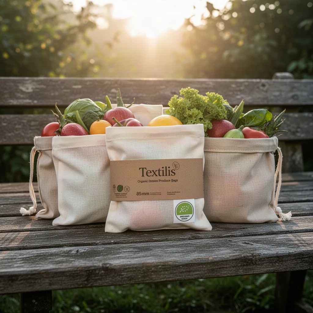 Textilis Organic Cotton Produce Bags (Set of 6)